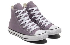 Converse Unisex Chuck Taylor All Star Canvas Shoes Grey/Purple A02062C Converse Lila, Gray Converse, Purple Converse, Grey Converse, Shoe Ideas, Platform Converse, Shoes Grey, Converse Chuck Taylor All Star, 4 Life