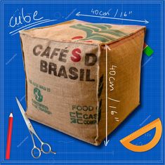 an image of a box with scissors and some food on it that is labeled cafe d'brasilil