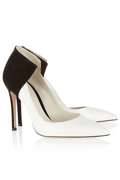 Gianvito Rossi Hak Tinggi, Chic Chic, Spring Sandals, Black And White Shoes, Bridal Heels