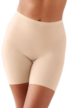 Get a sleek silhouette under outfits in these lightweight, superstretchy shaping shorts that offer allover, medium-level control and a line-free finish. 60% elastane, 40% polyamide Hand wash, dry flat Imported Shaping Smoothing Short Bottoms, Fitted Seamless Shapewear With Short Inseam, Seamless Fitted Shapewear With Short Inseam, Shaping Shapewear With Short Inseam, Stretch Shapewear Shorts With Short Inseam, Shapewear Shorts With Smoothing Short Inseam, Smoothing Shapewear Shorts With Short Inseam, Smoothing Stretch Shapewear Shorts, Seamless Short Length Shapewear