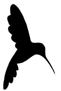 a black and white silhouette of a bird flying