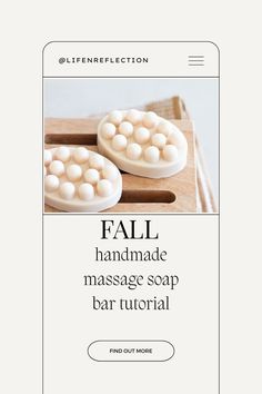 Follow this tutorial to create handmade massage soap bars with an easy DIY fall soap recipe! Massage Soap Bars, Fall Soap Recipes, Diy Gift For Him, Massage Soap, Diy Massage, Fall Soaps, Diy Soaps, Massage Bars, Massage Lotion