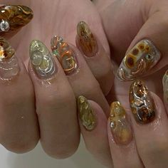 Nail Piercing, Pretty Gel Nails, Really Cute Nails, Manicure Y Pedicure, Makati