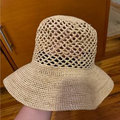 Straw Sun Hat Bucket Hat Size Small Janessa Leone, Straw Sun Hat, Sun Hat, Hat Sizes, Straw Hat, Sun Hats, Bucket Hat, Straw, Women Accessories