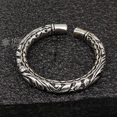 Metal-925 Sterling silver. Item type-Baby bangle Size-4.0 centimetre inner diameter(easily wear by twisting it) Weight-20.020 grams. Width of bangle-6 mm approx. Stamped-925 Ceremonial Sterling Silver Hallmarked Bangle, Viking Style Silver Bangle Bracelet, Luxury Sterling Silver Spiritual Cuff Bracelet, Nickel-free Sterling Silver Spiritual Bangle, Luxury Nickel-free Sterling Silver Cuff Bracelet, Maximalist Fashion, Baby Bangles, Digital Painting Portrait, Baby Jewelry