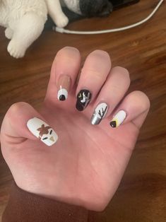 Squid — Haikyuu nails Akaashi themed, based on these two... Haikyuu Nails, Nails Inspired, Nails