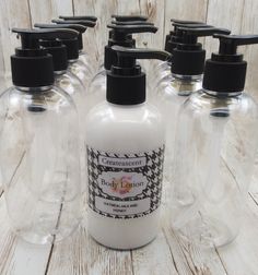 Ran out of pumps, more are on the way.  If needed right away I can use flip tops instead, just let me know. Wholesale/Bulk price for a set of 6 bottles of 8 oz light weight lotion with pump cap.  For retail resale or personal use, party favors, stocking stuffers, gift baskets etc...  In your choice of fragrance and color. Labeled or unlabeled. All six bottles must be the same scent/color.  (It's just too time consuming to make a bunch of different small batches) If you need more than 6 bottles o Handmade Lotion, Bulk Shopping, Lotion Containers, Winter Scents, Lotion Bottle, Pink Sugar, Diy Health, Milk And Honey, Skin Care Moisturizer