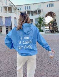 Trendy God Shirts, I Am A Child Of God Hoodie, Elevated Faith Sweatshirt, Elevated Faith Hoodie, Cute Christian Hoodies, God Sweatshirts, Preppy Hoodies, Jesus Crewneck, God Hoodies