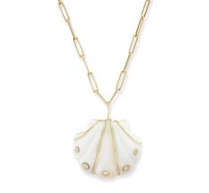 By Brent Neale 18K Yellow Gold White Agate and Moonstone Diamonds 3 x 3 cm 18" length chain Made to order. Please allow 3-4 months for production and shipment Brent Neale, Seashell Pendants, Palm Beach Jewelry, Carved Stone, White Agate, Carved Shell, Gifts For My Wife, Shell Necklace, Shell Jewelry