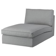 a gray chaise lounge chair on a white background