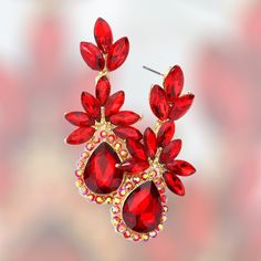 These stylish ruby red rhinestone earrings are the perfect accessory for many formal events. Pageants, Prom, Bridal, Wedding Day, Holiday Gift, sweet 16, On stage earrings, Gifts for her . Earring Color: red siam, ruby, ab  Earring Length: 1.8 Inches  Earring Length: .75 Inches  Earring Type: Pierced/ Post Back Other Colors available in my shop.  If you can't find what you are looking for please contact me I'd love to help. Need multiple pairs for bridal gifts or needing a different color? I wou Purple Statement Earrings, Purple Dangle Earrings, Hot Pink Earrings, Pageant Earrings, Prom Earrings, Holiday Earrings, Holiday Earring, Earrings Red, Red Earrings