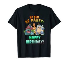 PRICES MAY VARY. Officially Licensed Pokémon Apparel for Men and Women; Birthday T-Shirts; Bulbasaur T-Shirts; Pokémon Birthday T-Shirts; Charizard T-Shirts; Anime T-Shirts; Japanese Anime T-Shirts; Gotta Catch Em All! T-Shirts; Retro T-Shirts; 22PMPO01437A-001 Lightweight, Classic fit, Double-needle sleeve and bottom hem Pokémon Birthday, Pokemon Clothes, Birthday T Shirts, Text T Shirt, Pokemon Birthday, Women Birthday, Catch Em All, Retro Tshirt, Chest Pad