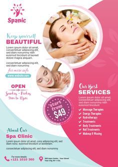 a flyer for spa and beauty salon