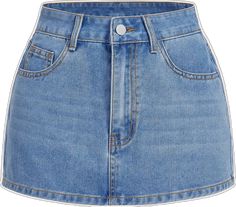 Blue Denim Skirt, Types Of Skirts, A Line Skirt, A Line Skirts, Denim Skirt, Blue Denim, A Line, High Waisted, Skirt