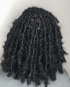 Distressed Bob Faux Locs, Bob Distressed Locs, Bob Faux Locs Styles, Short Faux Locs With Curls, Loc Bob With Curls, Faux Locs Bob Style, Mini Faux Locs, Short Distressed Faux Locs, Boho Locs Bob