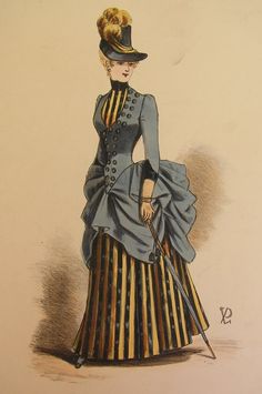 Late 1880s. Yup, I'd wear this. 1890s Fashion, Victorian Costume, 19th Century Fashion, History Fashion, Paris Mode