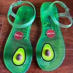 Brand New Katy Perry The Geli Avocado Jelly Sandals Size 7/37. Never Worn, Still Have Stickers And Toe Piece Protector On. Does Not Come With Box. Green Jelly Sandals With Round Toe For Summer, Flat Green Sandals With Removable Insole, Green Closed Toe Jelly Sandals For Summer, Fun Open Toe Jelly Sandals For Vacation, Green Open Toe Jelly Sandals For Vacation, Green Summer Jelly Sandals With Round Toe, Fun Summer Jelly Sandals Open Toe, Green Closed Toe Jelly Sandals For Beach, Green Fun Sandals For Vacation