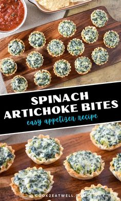 spinach artichoke bites are an easy appetizer recipe