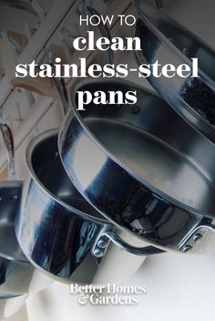 Keep your go-to cookware in pristine condition. Pot Rack Kitchen, Modern Pot, Oven Cleaner, Stainless Steel Pans, Stainless Steel Pot