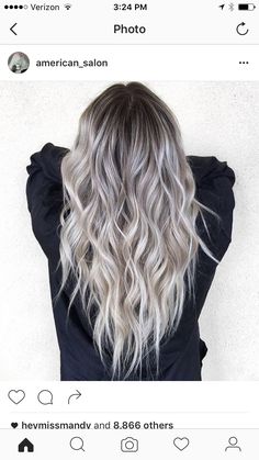 Hair Extensions Color, Ash Blonde Hair Colour, Blonde Curly Hair, Balayage Blonde, Ombre Hair Color