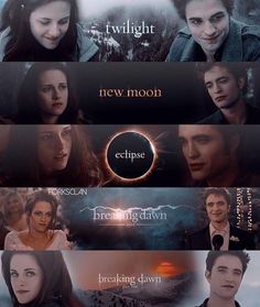 the twilight saga is shown in this collage