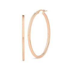 Roberto Coin Earring Roberto Coin Perfect Hoop 18K Rose Gold Large Hoop Earrings Roberto Coin, Large Hoop Earrings, Gold Hoop, Gold Hoop Earrings, 18k Rose Gold, Coin, Hoop Earrings, Rose Gold, Gold