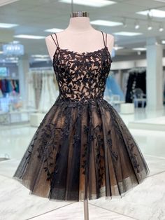 Short Champagne Black Lace Prom Dresses Black Lace Prom Dress, Vip Dress, Ethereal Dress, Mini Prom Dresses, Black Homecoming Dress, Black Lace Shorts, Blue Homecoming Dresses, Short Homecoming Dress, Lace Homecoming Dresses