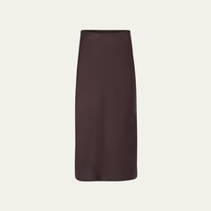 Michael Kors Collection pull-on skirt High waist Bias-cut silhouette Midi length Acetate/viscose Made in Italy Relaxed Silk Midi Skirt, Silk Flared Maxi Skirt For Work, Silk Relaxed Fit Midi Skirt, Silk Midi Skirt For Workwear, Silk Midi Skirt Bottoms For Work, Silk Midi Skirt For Work, Sleek Silk Skirt For Work, Silk Flowy Skirt For Workwear, Sleek Silk Midi Skirt