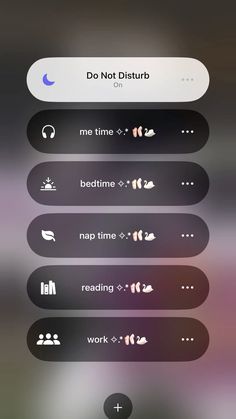 an iphone screenshot with the text do not disturb and some other things on it