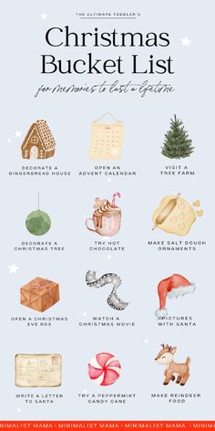 the christmas bucket list for families and children