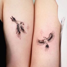 Tattoos With Birds, Meaningful Best Friend Tattoos, Best Friend Symbol Tattoo, Best Friends Tattoos, Friendship Symbol Tattoos, Friends Tattoos, Small Best Friend Tattoos, Cute Best Friend Tattoos