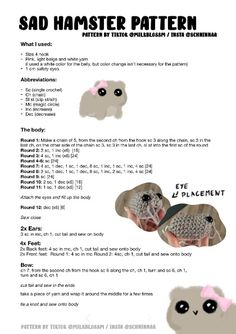 the instructions for how to crochet a stuffed animal