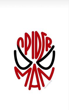 an image of the word spider in red and black on a white background with two hands