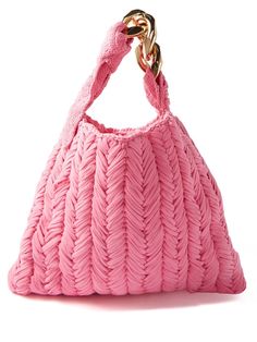 Diy Crochet Hook, Backless Loafers, Intricate Crochet, Artistic Aesthetic, Pink Shoulder Bag, Career Fashion, Pink Accessories, Handbag Heaven, J W Anderson