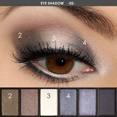 Make Up Kits, Make Up Designs, Smokey Eyeshadow, Waterproof Eyeshadow, Hooded Eye Makeup, Eye Makeup Steps, Makijaż Smokey Eye, Powdered Eyebrows, How To Apply Eyeliner