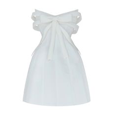 White Pleated Silk Dress, White Silk Pleated Dress, White Silk Mini Dress For Daywear, White Satin Daywear Dress, White Satin Dress For Daywear, Lirika Matoshi, Bow Mini Dress, Reception Outfit, Handle With Care