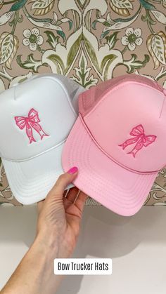 Bows are EVERYWHERE and we love this fresh take on the trend.  Hide those bad hair days with one of these sweet trucker hats.  They're a feminine addition to any outfit.  Otto brand hat.  Snapback closure.  ALL SALES FINAL.