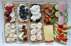 a white plate topped with different types of food