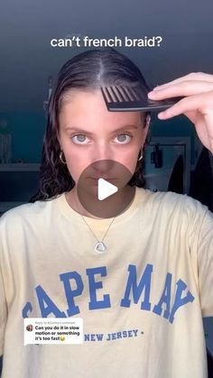 Elegant Braids For Long Hair, French Braid Hacks Easy Hairstyles, Easy Way To French Braid Your Own Hair, Curly Hairstyles Braids Easy, Faux French Braid Short Hair, Easy Braided Hairstyles For Curly Hair, Wet Overnight Hairstyles, How To Do Two French Braids, How To French Braid Curly Hair