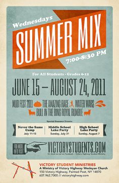 an old poster for the summer mix