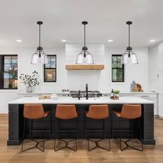 Porter fuses varying design elements focusing on silhouettes and finishes. Pendants are great choices for creating visual interest in multiple applications creating a fresh feel to our living spaces. Made from durable steel for years of enjoyment and illumination. Designers Fountain Porter Matte Black Transitional Clear Glass Bowl Medium Hanging Pendant Light | D246M-15P-MB Kitchen With An Island, Modern Farmhouse Kitchens, Black Pendant, Modern Farmhouse Style, Kitchen Style, Home Decor Kitchen, White Kitchen, Dream Kitchen, Kitchen Renovation