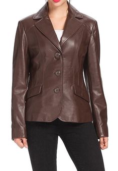 Women Leather Coat Motorcycle Real Cowhide Brown Leather Ladies Blazer Coat PL74 Description: Incredibly smooth and always in style, front-button Coat. These Coats are made of 100% real Genuine Cowhide Leather. Available in all sizes and colors. All our product can be customized as per Buyer requirement. All our products are hand crafted in our workshops. Each Coat is hand checked before being shipped out. This Coat is a designer fit according to our size chart. We offer worldwide delivery ! Buy