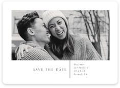 a black and white photo with the words save the date printed on it