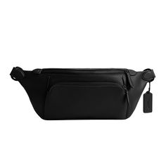 a black fanny bag on a white background