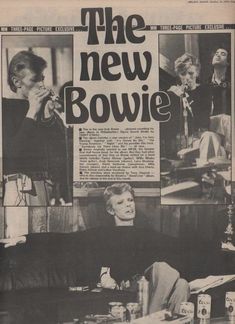 an old newspaper article with images of people in the background and text that reads, the new bowlie