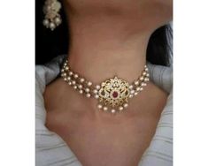 Pearl Choker Necklace Indian, Green Kundan Necklace, Pearl Necklace Indian, Necklace Gold Jewelry, Rajputi Jewellery, Indian Choker Necklace, Kundan Necklace, Choker Set