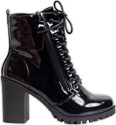 Trendy Lace-up Ankle Boots With Stacked Heel, Trendy Ankle-high Combat Boots With Zipper, Trendy Ankle-high Combat Boots With Zipper Closure, Ankle-high Black Lace-up Boots With Zipper, Black Ankle-high Lace-up Boots With Zipper, Black Ankle-high Combat Boots With Zipper, Trendy Black Combat Boots With Zipper, Trendy Black Combat Boots With Zipper Closure, Trendy High Heel Combat Boots With Zipper