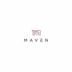 the word maven written in red and black on a white background with an image of a