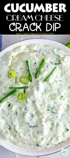 Cucumber Cream Cheese, Delicious Dips Recipes, Cream Cheese Dips, Dip Recipes Easy, Snack Dip, Cucumber Recipes, Cream Cheese Recipes, Yummy Dips