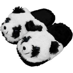 black and white panda slippers for kids